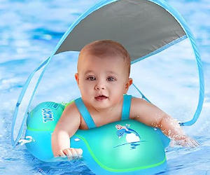 Flotable para piscina con protector solar